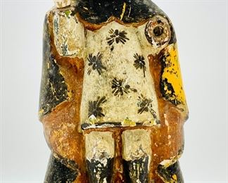 Antique Santos Figure, Hand Carved And Painted
