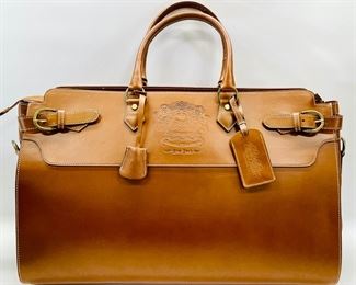Brooks Brothers New Port Brown Leather Travel Bag
