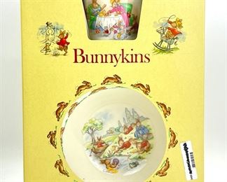 Royal Doulton Bunnykins Three Piece Children Set Cereal Bowl, Mug, and Plate In Original Box
