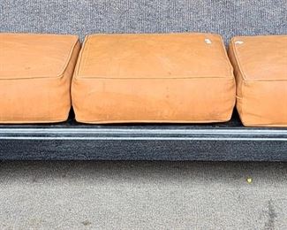 Mid Century Modern Asian long three seat Wood Bench
