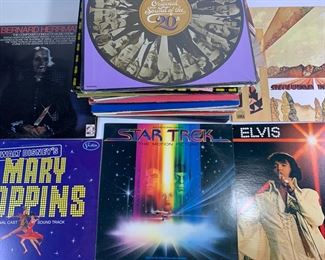 Over 45 Vintage Vinyl Records - Elvis, The 5th Dimension, Stevie Wonder, The Seasons, Beethoven, Rodney Franklin, Dexter Gordon, Julie Andrews, and More
