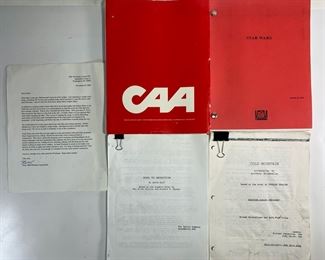 Four Vintage Movie Scripts - 1976 Star Wars Saga 1 Revised Fourth Draft by Lucasfilm Ltd., 1992 Creative Arts Agency Shakespeare In Love by Tom Stoppard Second Draft, 2002 Cold Mountain Screenplay by Anthony Minghella Revised and Road To Perdition By David Self From Dreamworks The Zanuck Company
