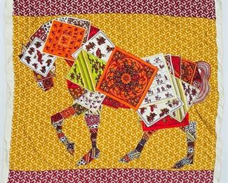 Hermes Style 100% Silk Scarf In Great Preowned Condition
