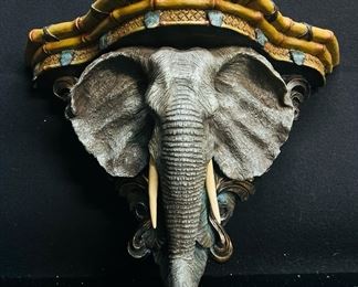 Vintage Elephant Wall Shelf Decoration
