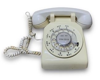 VINTAGE Western Electric Off-White Bell System Rotary Desk Phone
