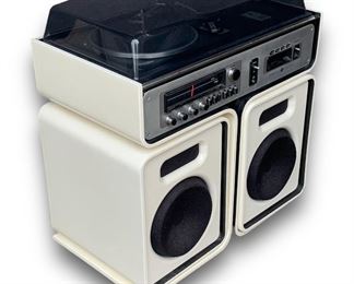 Vintage 1973 General Electric MCM Space Age Stereo Music System & Turntable Model: SC7300E Mid Century Modern Design
