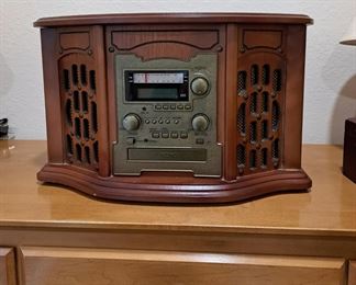 Radio, Cassette Player, CD Player and Turntable