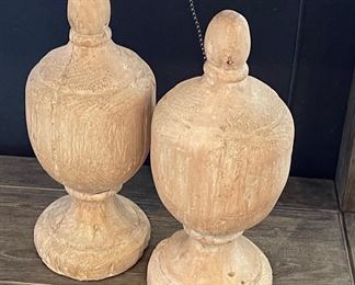 Wood finials, home decor