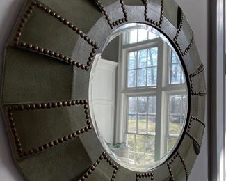 Round metal mirror