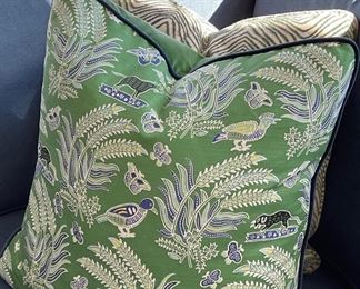 Custom pillows, designer fabric