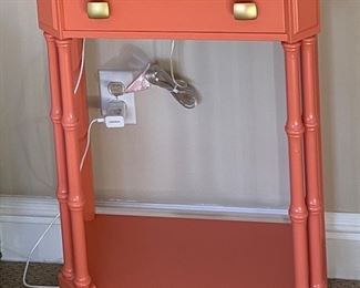 Custom painted bamboo nightstand