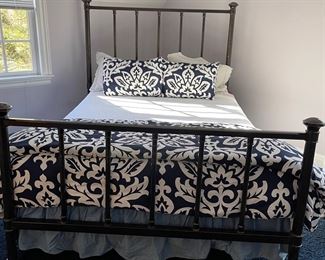 Iron Bed, luxury linens