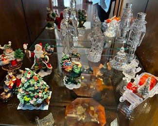 Christmas collectibles including Swarovsky