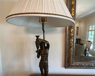 Pair of bronze figural lamps…Maitland Smith