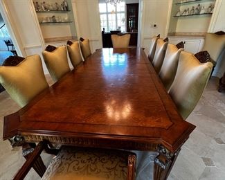 Massive DR table w/14 chairs by Jeffco