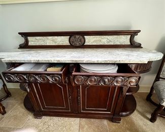 Marble topped sideboard…Jeffco