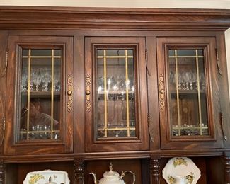 Stunning brass hinges and accents on doors