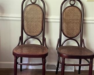Thonet style bent wood chairs 