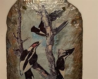 Slate painting of Birds 