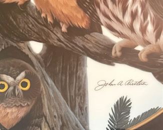 Hutschenreuther Germany Collector Owl plate painted by John A Ruthven 