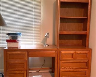 Stanley desk and hutch book shelf