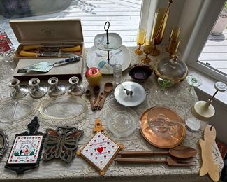 Retro dishes and silver 