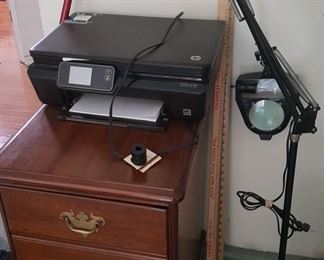 End table and computer printer