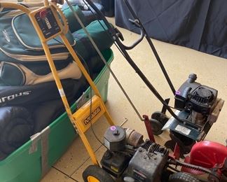 Lawn edger and garden tiller