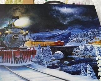 OIL TRAIN PAINTING