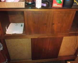 MID CENTURY STEREO WITH TAPE PLAYER