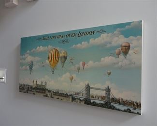 "Ballooning Over London" By Isiah & Benjamin Lane. The perfect ride for your walls in this transportation art collection.