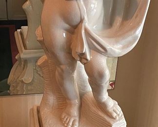 Large Italian Neoclassical Porcelain Statue