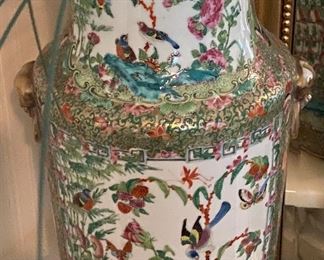 Large Oriental Themed Vase