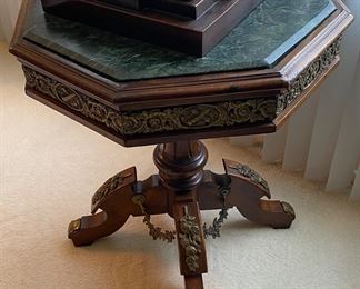 Marble Top Neoclassical Ornate Table