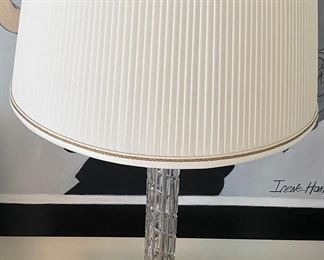 Vintage Marbro Crystal and Brass Table Lamp