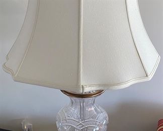 Vintage Marbro Crystal and Brass Table Lamp