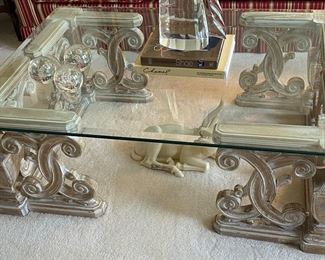 Marbro Custom Glass Top Dining Table