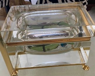 Brass and Glass Marbro Lidded Box