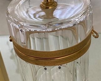 Marbro Brass and Glass Lidded Container