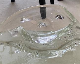 Artist Signed Mid-century Figural Shell Center Bowl