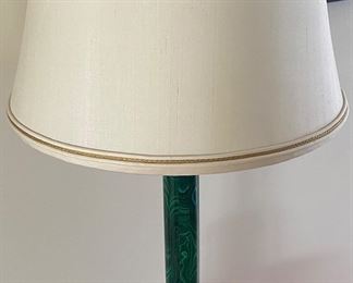 Vintage Marbro Neoclassical Malachite Lamp