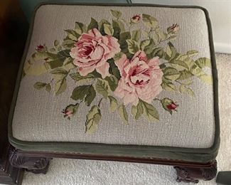 Needlepoint Foot Stool