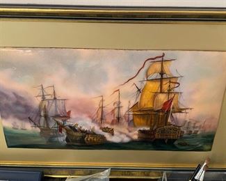 Email de Limoges Ship Themed Wall Hanging