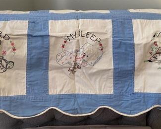 Child's Quilt with Embroidered Prayer
