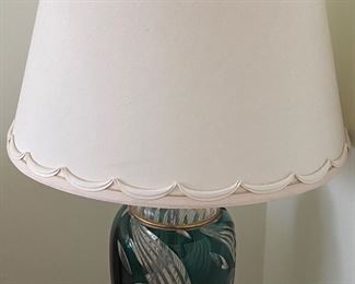 Marbro Clear to Green Art Glass Table Lamp 