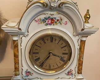 Lindner Kueps Bavaria Porcelain Clock