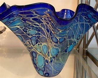 Mid-century Artist Signed Murano Glass Bowl