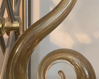 Vintage Murano Art Glass Treble Clef Figurine 