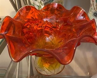 Amberina Glass Bowl