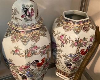Oriental Lidded Urns